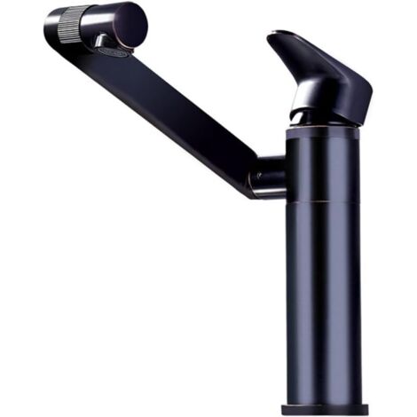 Robinet de salle de bain 3 modes Robinet de lavabo de salle de bain pivotant à grand angle Mitigeur de lavabo en laiton Aérateur de robinet de salle de bain Robinet de lavabo monté