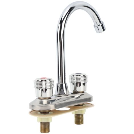 Robinet de Salle de Bain à 2 Poignées Plaque de Couverture de Lavabo Double Panneau de Commande de Luxe Double Poignée Double Trous Bassin Centerset Robinet de Cuisine Céramique2 Trous pour