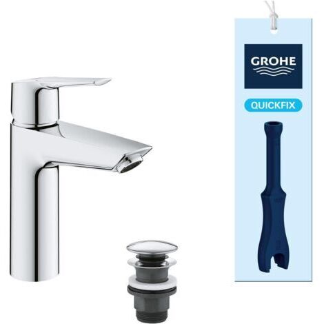 Robinet de salle de bain, Chromé, Pour le lavabo Taille M