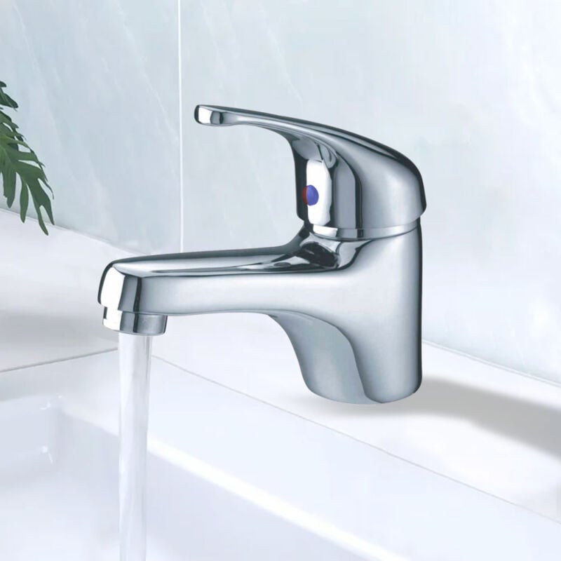 Pro Et Discount - Robinet de salle de bain et wc mitigeur lavabo chromé bas en laiton chrome