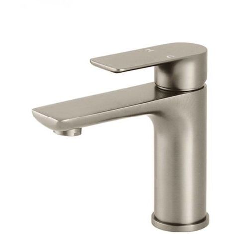 Robinet de salle de bain moderne, robinet d'évier au design élégant, cuisine, mitigeur en acier inoxydable, eau chaude et froide disponible, robinet en acier inoxydable brossé-