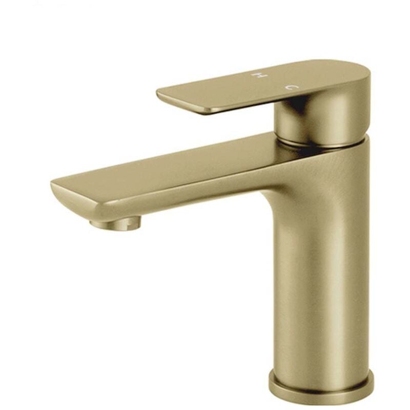 Tonchean - Robinet de salle de bain moderne, robinet d'évier au design élégant, cuisine, mitigeur en acier inoxydable, eau chaude et froide