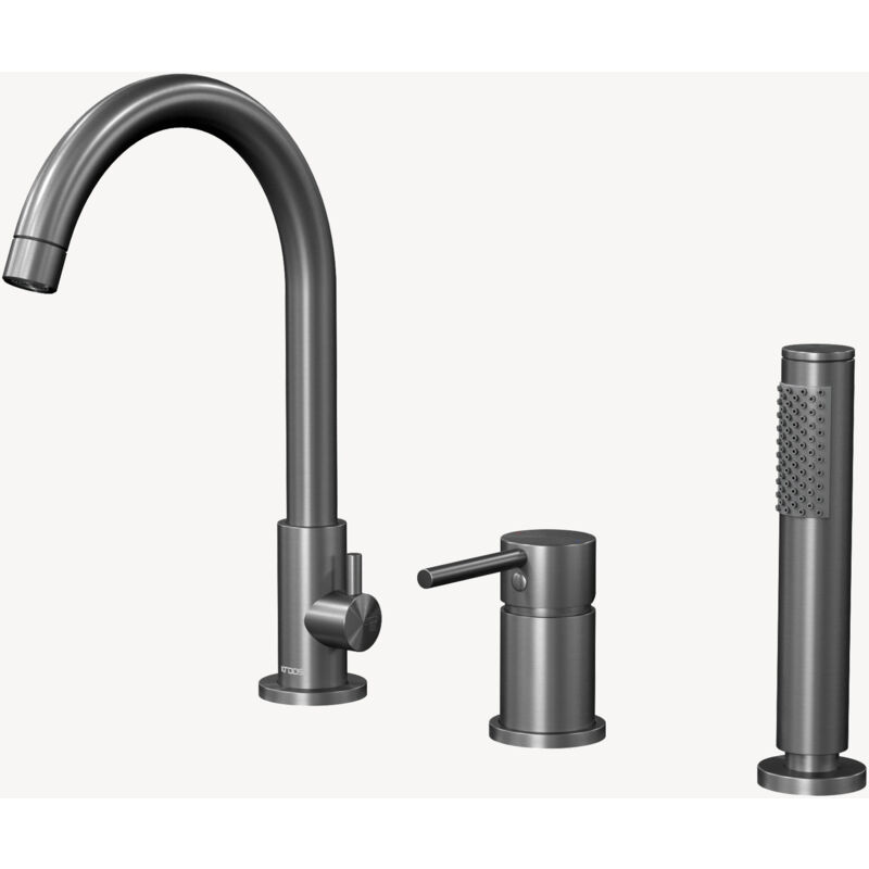 Mitigeur de bain sur plage 3 trous Gun métal - Corbeau