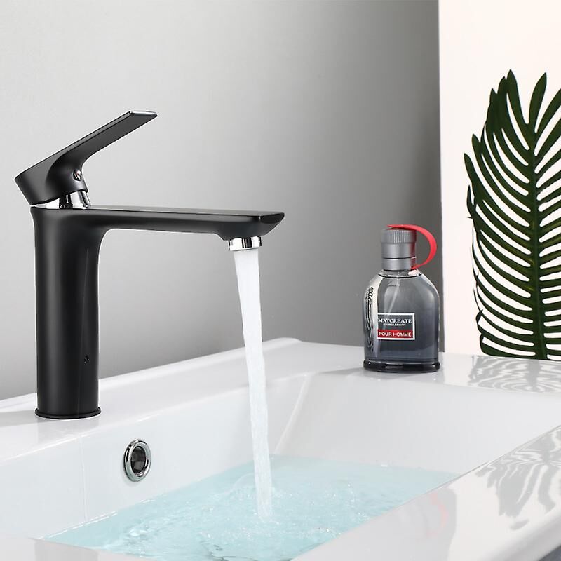 Alovez - Robinet de salle de bain noir, robinet de lavabo, robinet de lavabo à économie d'eau