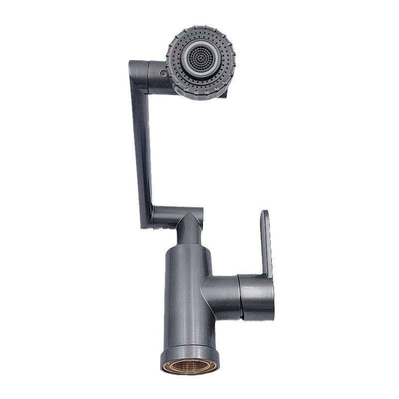 Robinet de salle de bain pivotant à 1080°, robinet avec 2 sorties d'eau, monotrou, levier unique, bras mécanique, robinet pivotant pour salle de bain