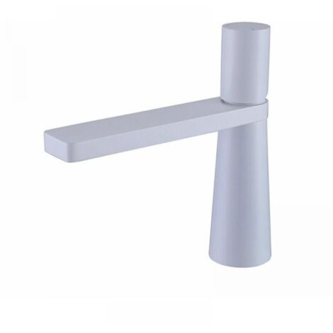 Robinet de salle de bain, robinet de lavabo moderne en cuivre pur durable avec mitigeur thermostatique réglable - Blanc
