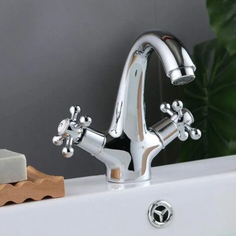 Robinet de salle de bain, robinet d'évier de cuisine, mitigeur à double poignée