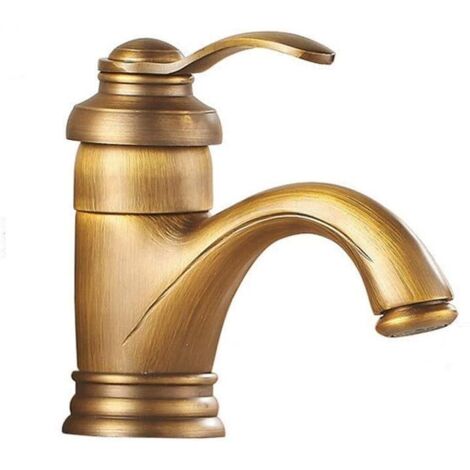 Robinet de salle de bain style européen lavabo chaud et froid finition bronze rétro peinture en aérosol barre robinet de lavabo de salle de bain