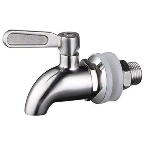 Robinet de Tonneau,Distributeur de Boissons,Robinet pour Tonneau de Bière, Robinet pour Vin - En Acier Inoxydable et Taille de 16mm.