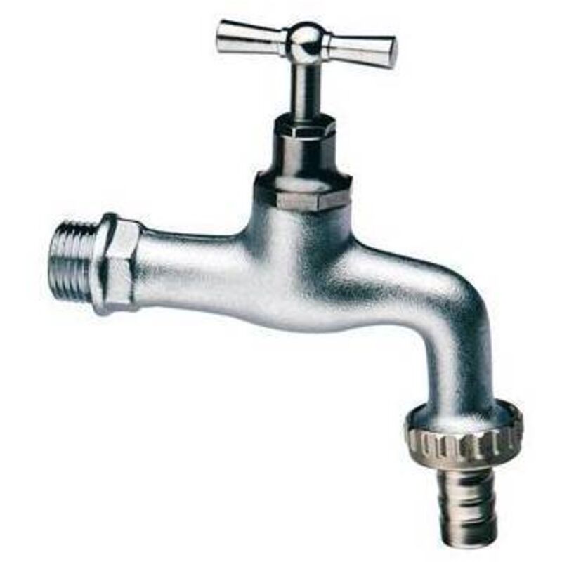 Itap - Robinet de tuyau en laiton chromé/sablé