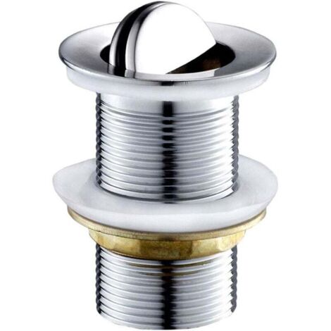 Robinet de vidange, bouchon de robinet pivotant d'évier, robinet de vidange pivotant en cuivre chromé pour robinet de vidange d'évier
