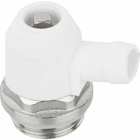 Robinet de vidange rotatif 1/2" laiton nickelé auto-étanche