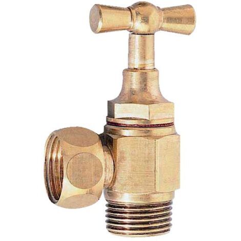 Robinet de WC équerre brut – Filetage plomberie 12x17 – Finition métal pour installations sanitaires – Porquet
