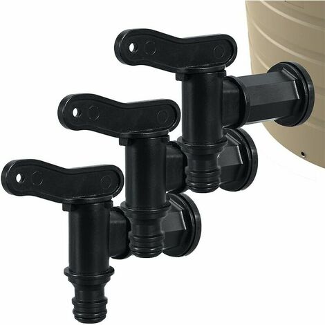 Robinet D'eau Bout à Bout Adaptateur De Robinet De Réservoir, Robinet Cuve Plastique, Robinet Baril D'eau De Pluie, Robinet De Rechange En Plastique, Pour Recuperateur D Eau De Pluiede Jardin