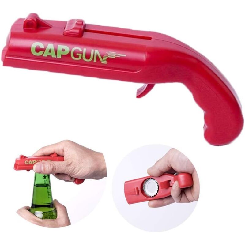 Ouvre-Bouteille Cap Gun ，Ouvre-Bouteille en Forme De Pistolet, Ouvre-Bouteille De Bière pour Un Bar De Famille Ouvrant Un Ouvre-Bouteille De Bière