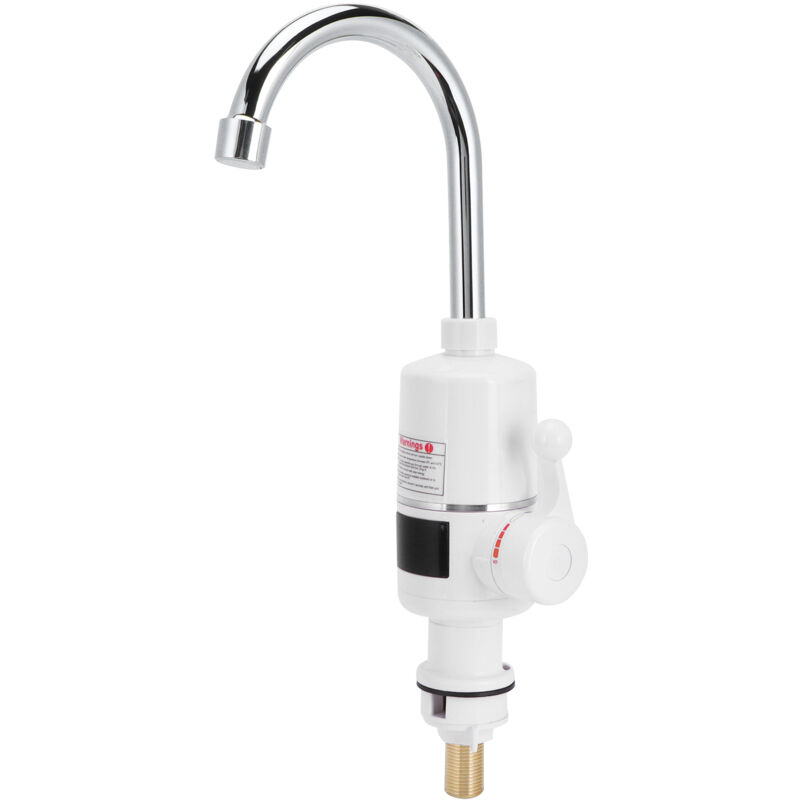 Ugreat - Robinet d'eau chaude instantanée, robinet de chauffe-eau rotatif à 360 °, robinet d'eau chaude instantanée rapide avec indicateur de