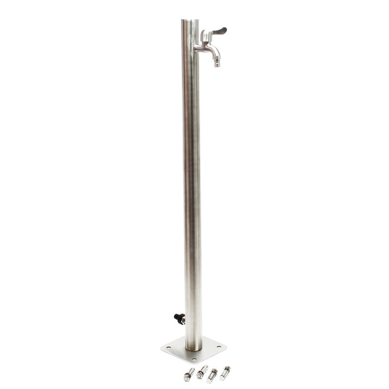 Xpotool - Colonne d'eau en acier inoxydable 95,5cm Forme rond avec Robinet d'eau & Raccord Résistant au uv Gel