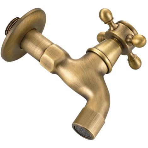 Robinet d'eau en laiton de style antique, fixation décorative