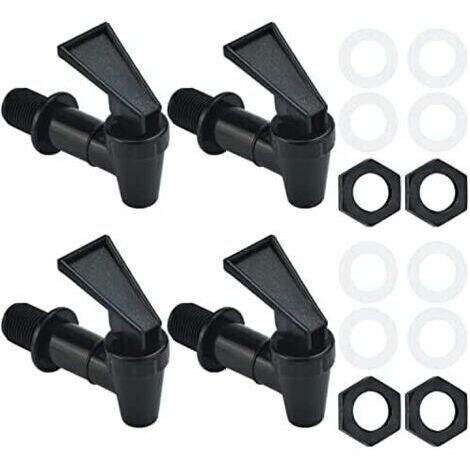 Robinet d'eau en Plastique,4 pièces Robinet d'eau de Rechange Plastique Robinet Robinet De Tonneau pour fût de bière,Verre,café,jus,Fontaine à Boire