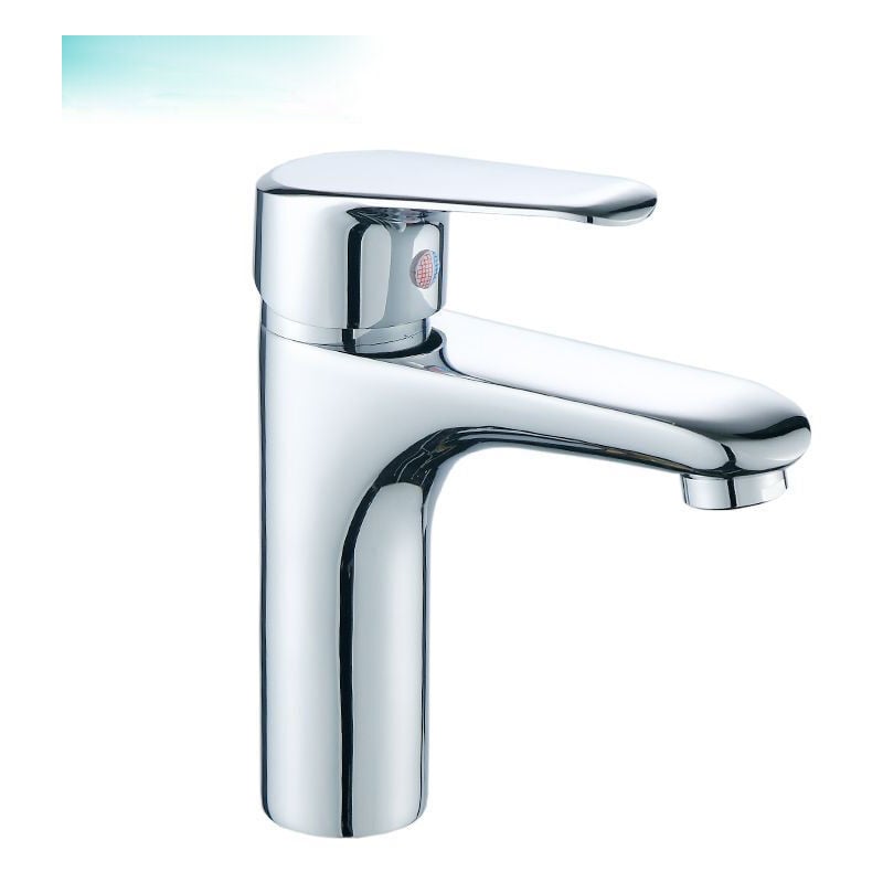 Robinet d'eau froide de salle de bain, petit robinet d'eau froide, robinet chromé, robinet de lavabo chaud et froid en cuivre, robinet mélangeur