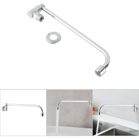 Robinet d'eau froide mural G1/2" pour évier de cuisine de restaurant, à trou unique (30 cm)