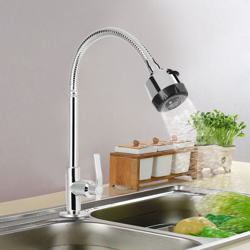 Robinet d'eau froide universel pliable, élégant G1/2 pouces, robinet de cuisine domestique, robinet d'eau d'évier de cuisine