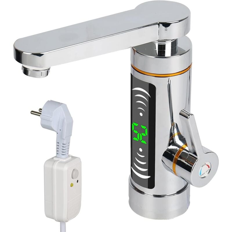 Gotrays - Robinet d'eau électrique, chauffe-eau à débit rotatif à 360 degrés, robinet d'eau, 3000W, chauffage rapide, robinet d'affichage de la