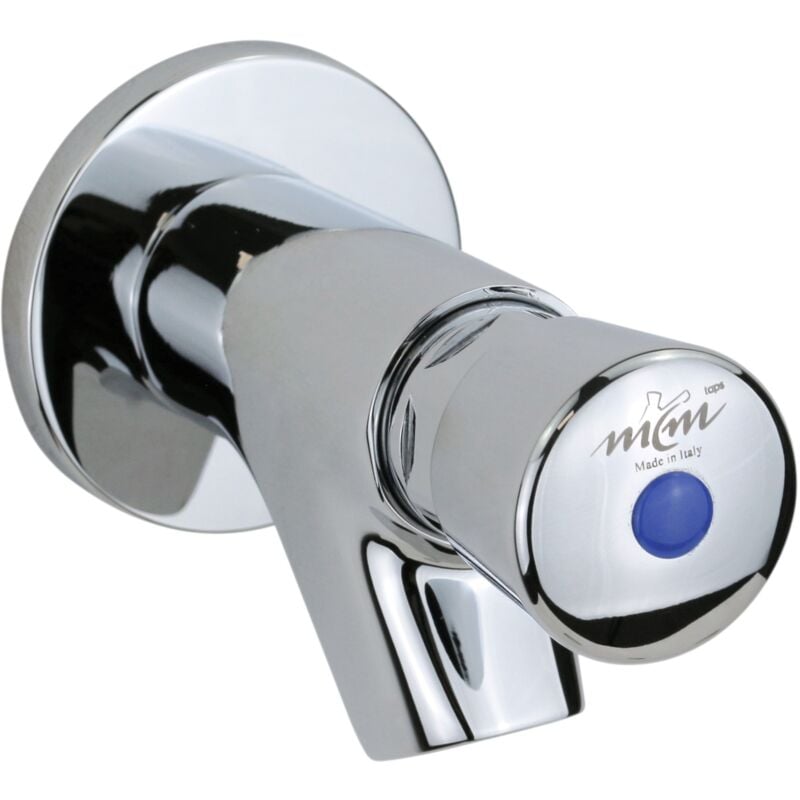 Robinet d'eau simple avec bouton temporisé pour installation murale mcm 900301 8/12 secondes