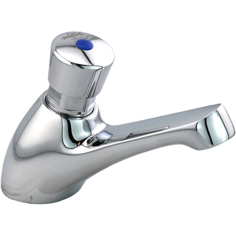 Robinet d'eau simple temporisé 8/12 secondes en laiton chromé mcm 900100 8/12 secondes