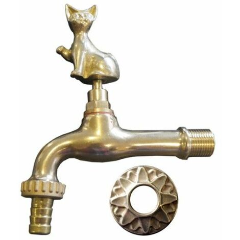 Robinet décoratif pour fontaine Motif chat, M1/2 M3/4 Sandri