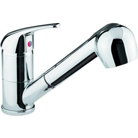 Robinet d'évier basse pression avec douchette extractible Chromé 39517