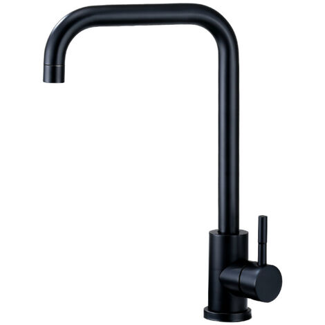 Robinet d'évier de cuisine en acier inoxydable peint pour eau chaude et froide