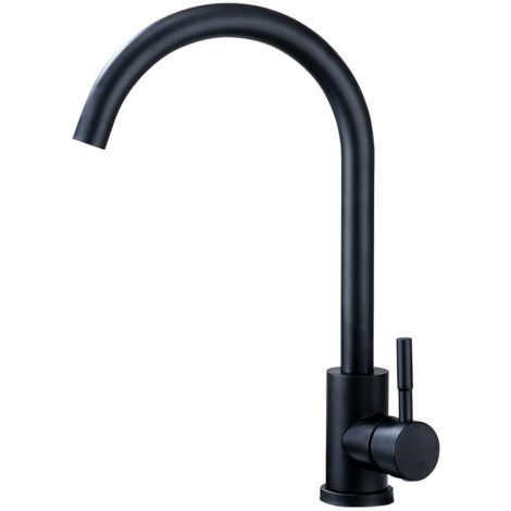 Robinet d'évier de cuisine en acier inoxydable peint pour eau chaude et froide