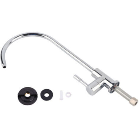Robinet d'évier de cuisine mitigeur 360° – Acier inoxydable – Finition chrome – Compatible systèmes filtration eau – Hauteur 32cm