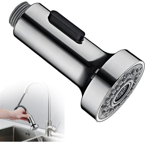 Robinet d'évier de cuisine pivotant à 360°, 2 modes, mitigeur flexible avec adaptateur de douche, universel et pivotant.
