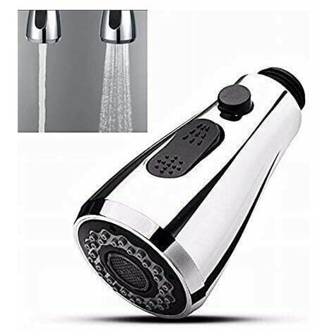 Robinet d'évier de cuisine rétractable avec bouton d'arrêt 2 Types de tête universelle Jet Pro pour mitigeur de toilette robinet de salle de bain