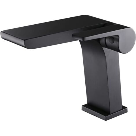 Robinet d'évier de salle de bain pour salle de bain, salle d'eauLaiton noir matInclut 2 robinets standard de 3/8 po
