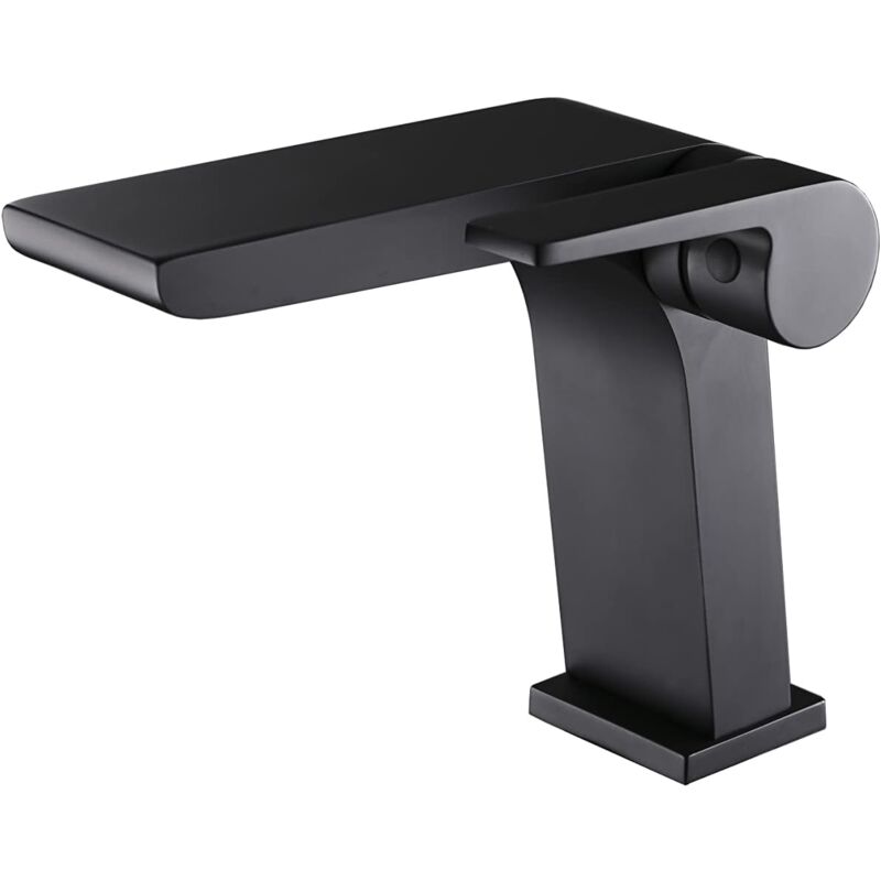 Robinet d'évier de salle de bain pour salle de bain, salle d'eauLaiton noir matInclut 2 robinets standard de 3/8 po