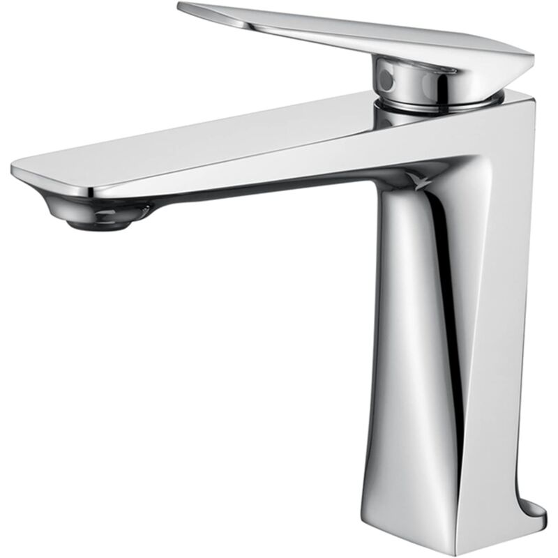 Robinet d'évier de salle de bains à une poignée, robinet de lavabo en à un trou monté sur le pont pour évier de salle de bains, robinet de lavabo