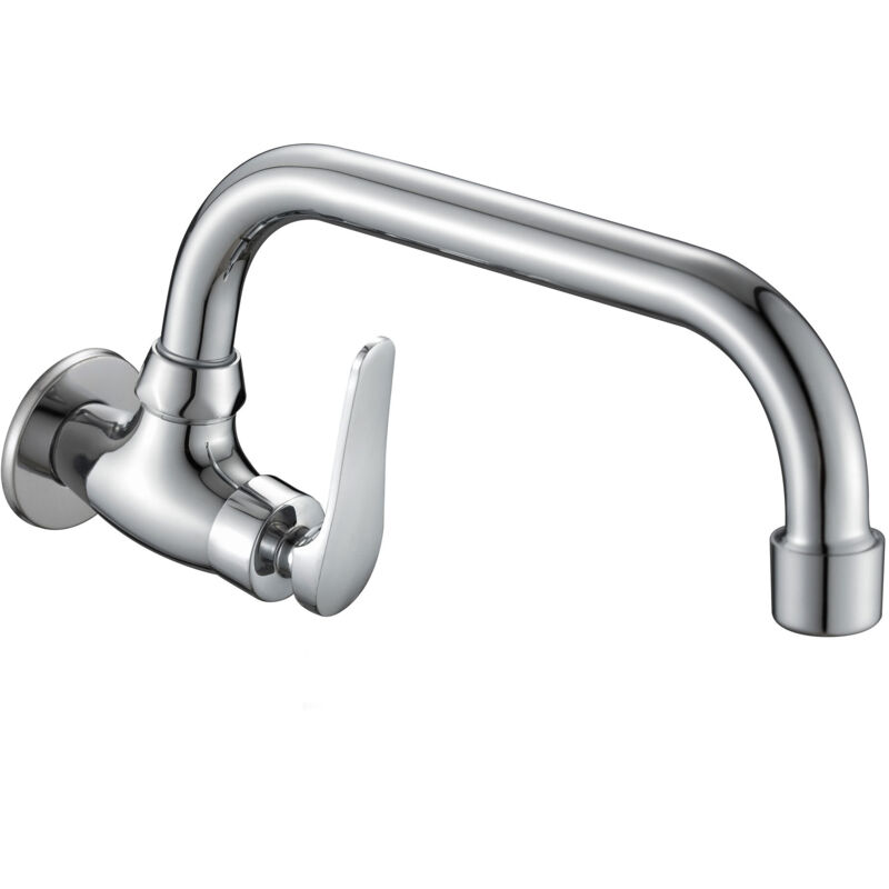 Robinet d'évier mural avec bec bas