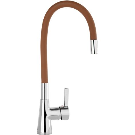 Robinet d'évier WAVE FLEXIBLE MARRON