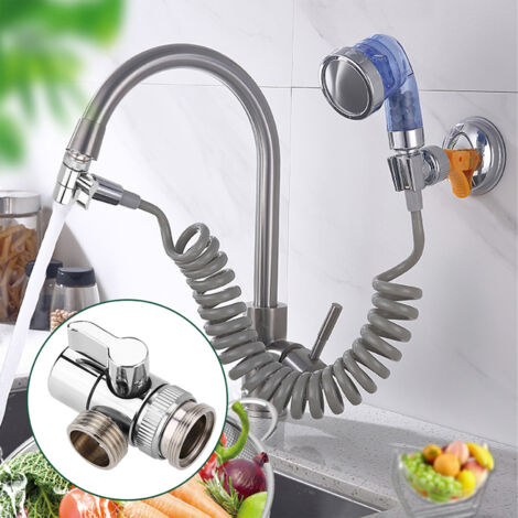 Robinet Divertisseur Évier Cuisine/Salle de Bain en Cuivre - Adaptateur M24 vers G1/2 pour Lave-Linge/Douche
