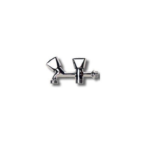 Robinet double (3/4 sortie) pour machine à laver - INYECTOMETAL