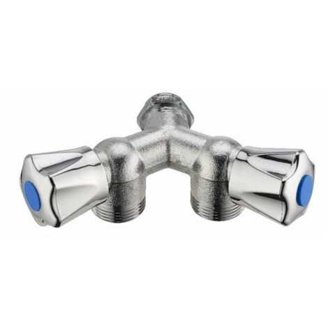 Noyon & Thiebault – Robinet de machine à laver double Y mâle 1/2' avec 2 sorties mâles 3/4' – Installation facile – 8751520NUC1