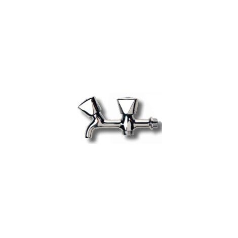 Robinet double pour lave-linge - INYECTOMETAL