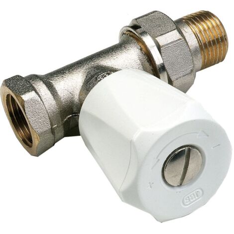 Robinet double réglage manuel EUROSAR 409U 15x21 droit à visser laiton nickelé - Comap