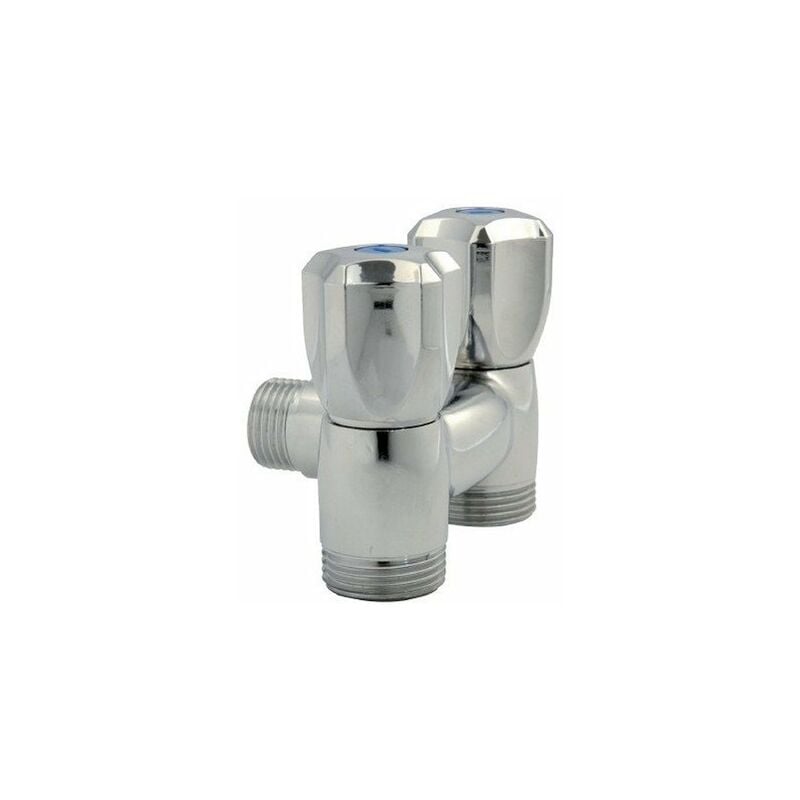 Robinet double sortie droit chromé