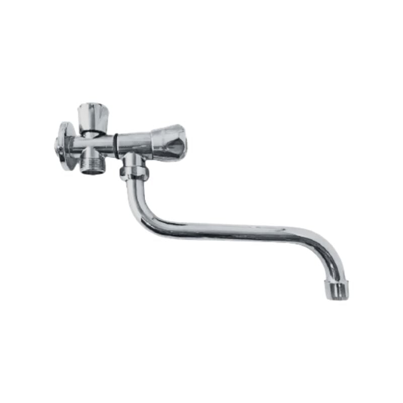 Robinet double sorties mural