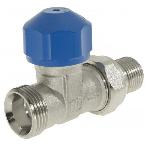 Robinet droit thermostatique 1/2" (15/21) Mâle Mâle avec douille écrou réglable - Conecterm
