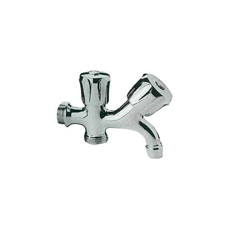 ROBINET DUPLEX AVEC RACCORD FILETÉ POUR LAVE-LINGE 1/2-3/4 A.220